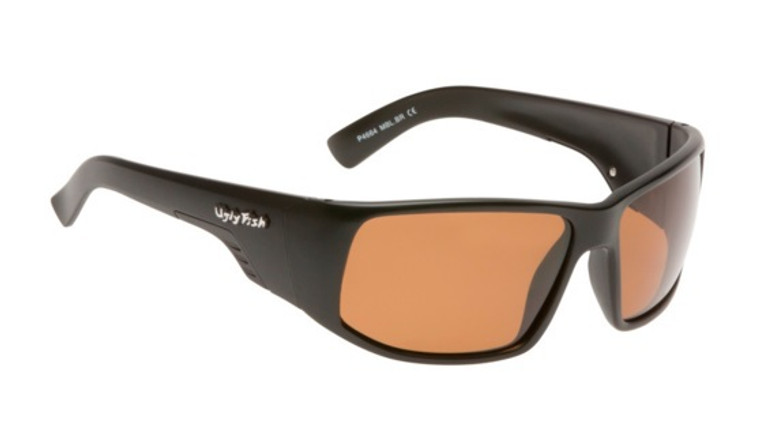 Ugly Fish TR-90 Polarised Sunglasses P4664 Matt Black Frame Brown Lens