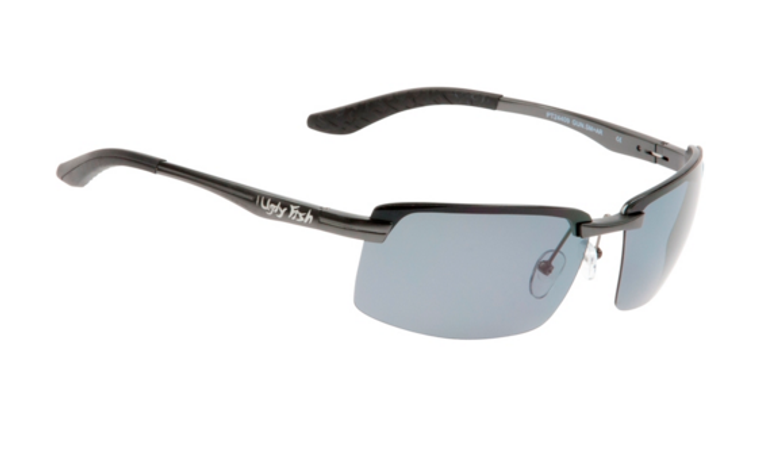 Ugly Fish Triacetate(TAC) Polarised Sunglasses PT24409 Gun Metal Aluminium Frame Smoke Lens