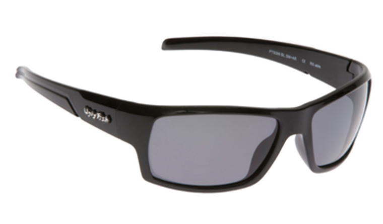 Ugly Fish Triacetate(TAC) Polarised Sunglasses PT9366 Black TR90 Frame Smoke Lens