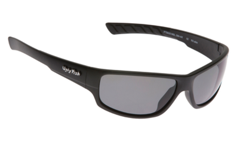 Ugly Fish Triacetate(TAC) Polarised Sunglasses PT9400 Matt Black TR90 Frame Smoke Lens