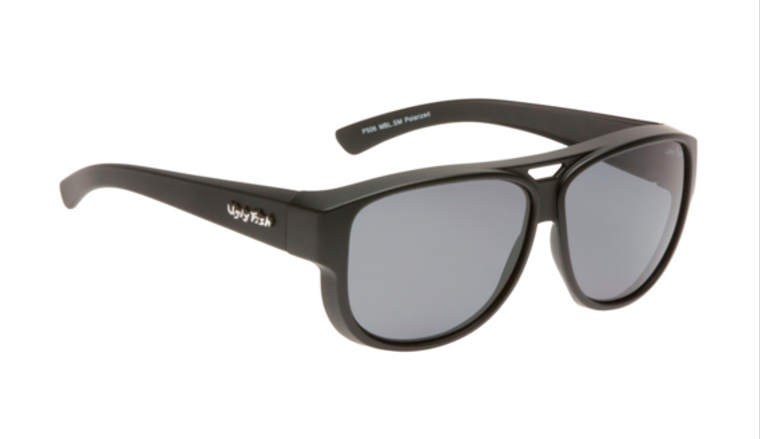 Ugly Fish Polarised P506 Over Sunglasses Matt Black TR-90 Frame Smoke Lens