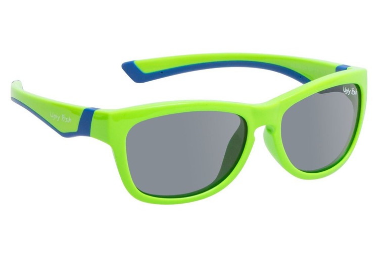 Ugly Fish Junior Polarised Sunglasses PK488 Green Frame Smoke Lens