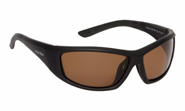 Ugly Fish Polarised Sunglasses PU5447 Matt Black Frame Brown Lens