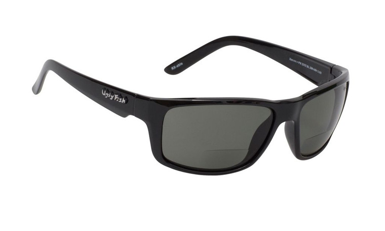 Ugly Fish Polarised Bifocal 2.00 Sunglasses Xenon PN3252 Black Frame Smoke Lens 