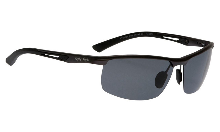 Ugly Fish Triacetate(TAC) Polarised Sunglasses PT24388 Gun Metal Aluminium Frame Smoke Lens