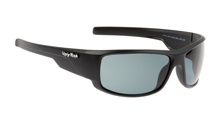 Ugly Fish Polarised Krypton Sunglasses PC3266 Matt Black Frame Smoke PC Lens