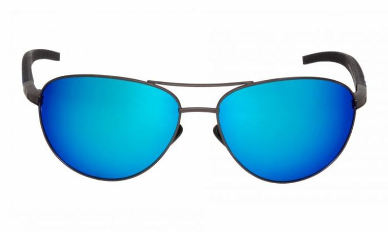 Ugly Fish Triacetate(TAC) Polarised Sunglasses PT24999 Gun Metal Frame Blue Lens 