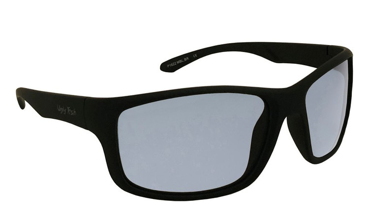 Ugly Fish Basic Polarised Sunglasses P1622 Matt Black Frame Smoke Lens