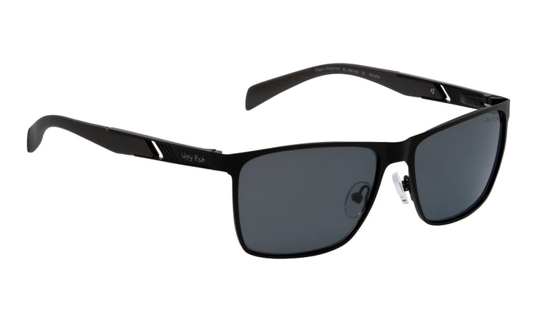 Ugly Fish Polarised Nylon Sunglasses Flash PN24144 Matt Black Frame Smoke Lens