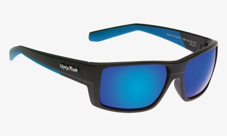 Ugly Fish Polarised PC Lens Sunglasses Electra PC5501 Matt Black Frame Blue Revo Lens