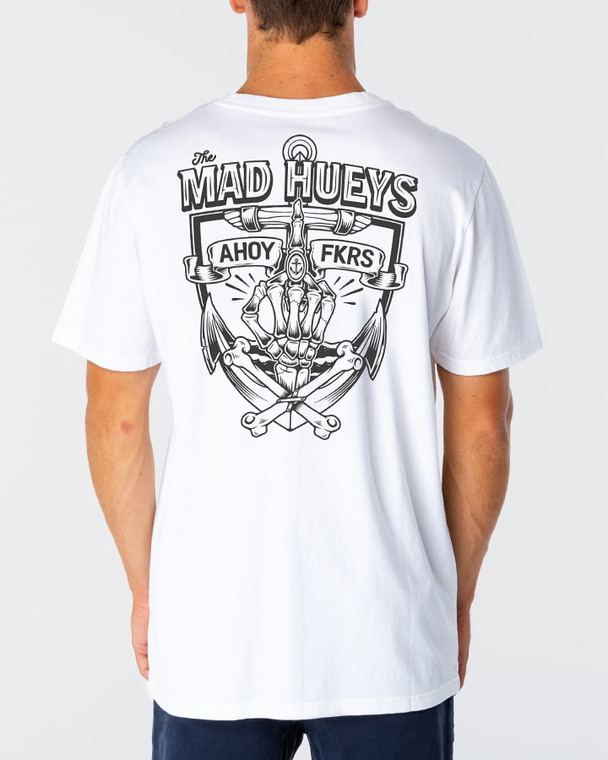 The Mad Hueys Give A Fk Short Sleeve Tee White