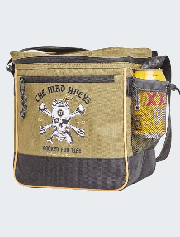 The Mad Hueys Hooked For Life Cooler Bag - Dusty Green