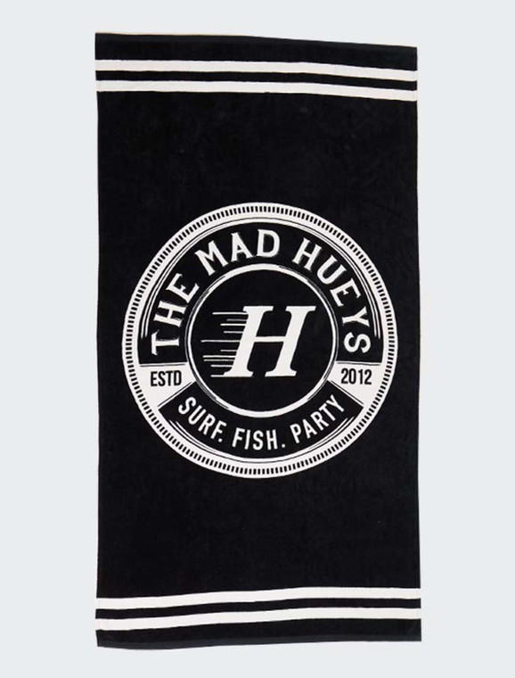 The Mad Hueys Surf Fish Beach Towel - Black