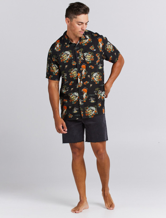 The Mad Hueys Loose In Paradise Shirt - Vintage Black
