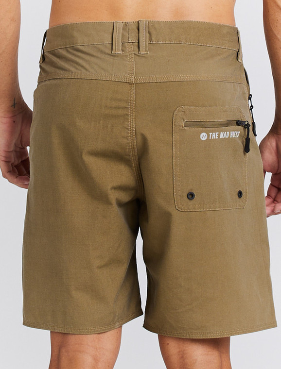 THE MAD HUEYS FUSION II - HYBRID SHORTS - DUSTY GREEN