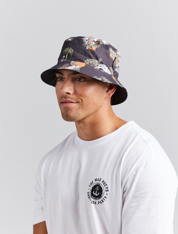 THE MAD HUEYS LOOSE IN PARADISE - BUCKET HAT - BLACK
