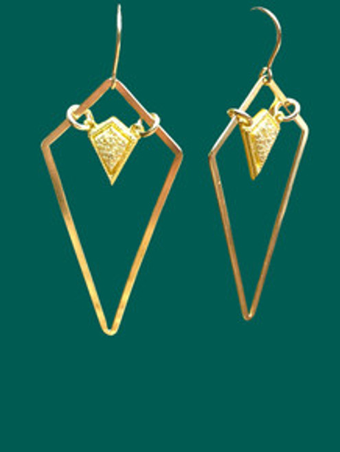 Georgia Diamond Earrings - Gold
