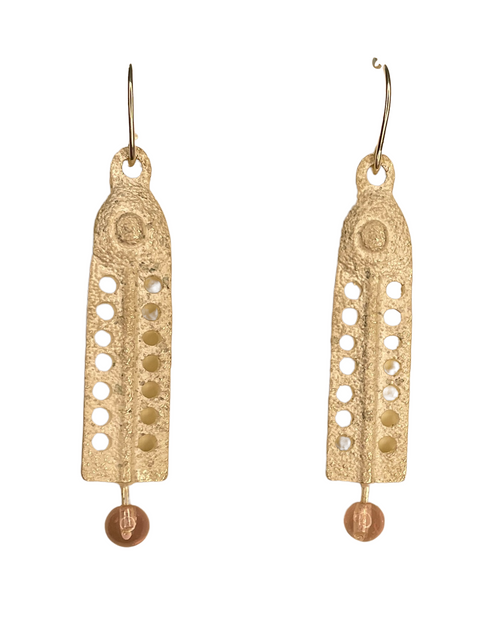 Lucia Earrings - Pink - Gold