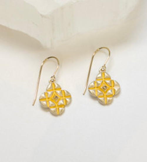 Waffle Clover Earrings