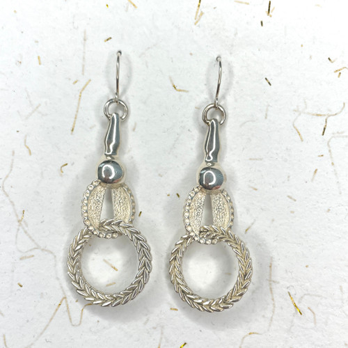 Octavia Ring Earrings - Silver