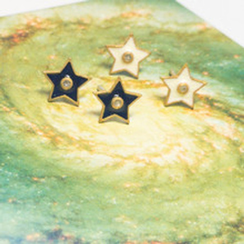 Glimmer Star Earrings - Blue