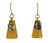 Pebble Tear Gold Earrings - Blue Topaz