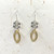 Baronet Earrings - Two Tone