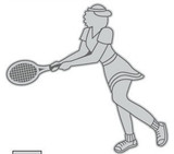 Female Tennis Silhouette (nickel) Lapel Pin