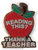 Reading This? Thank A Teacher Lapel Pin