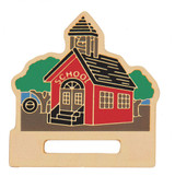 School House Badge Holder Lapel Pin