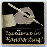 Excellence in Handwriting Lapel Pin