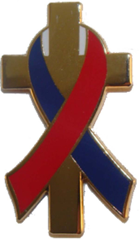 USA American Red White Blue Ribbon Lapel Pin