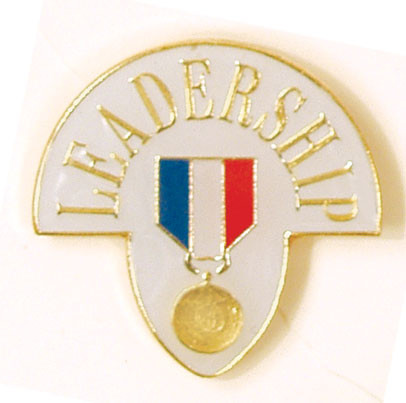 Leadership Pin Code Leadership in arc over medal