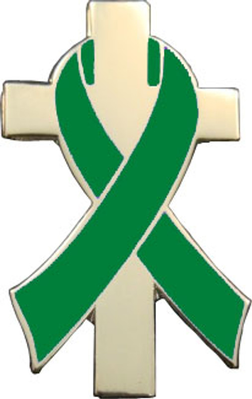 Green Support Ribbon Lapel Pin