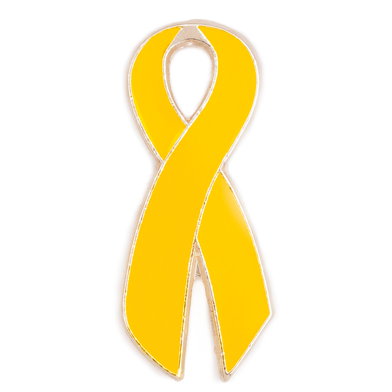 Yellow Awareness Ribbon - PinCentives