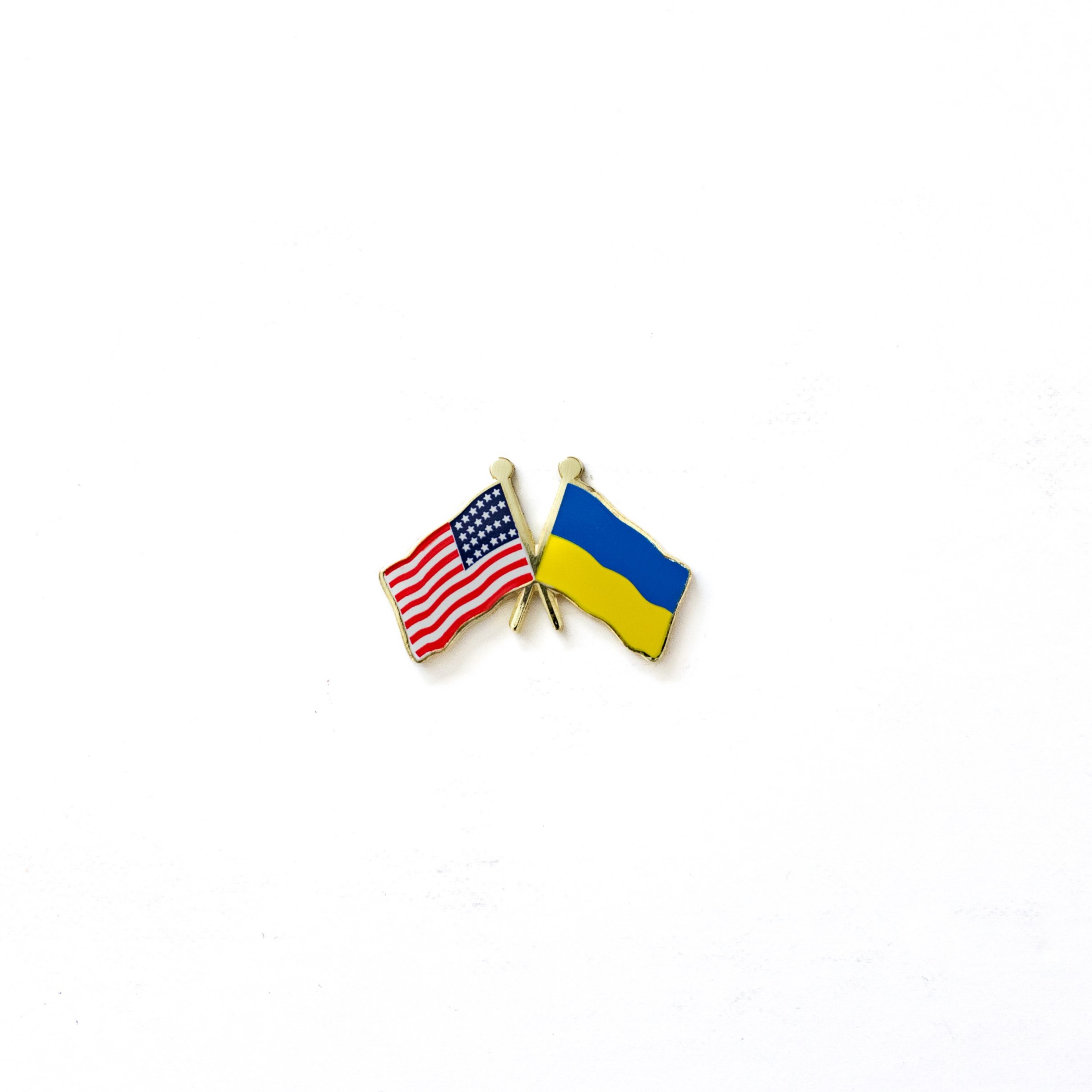 Ukraine USA Flag Combo - PinCentives