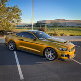 Golden Yellow Vinyl Wrap On Car