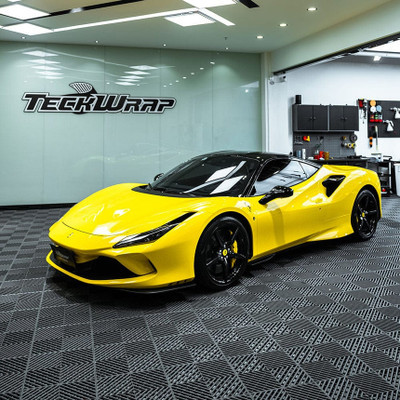 Sunray Yellow Vinyl Wrap On Car