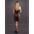DES037BLKOS-WW - LE DESIR Knee-Length Lace and Fishnet Dress Black - One Size