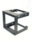8U Wall Mount Open Frame 19" Server Equipment Rack Threaded 18 inch depth Black (8U)