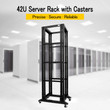 42U Open Frame Data IT Network Server Rack 800MM(Base) 24" Install Deep With 3 Fixed shelves