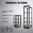 42U Open Frame Data IT Network Server Rack 800MM(Base) 24" Install Deep With 3 Fixed shelves