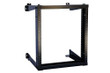 8U Wall Mount Open Frame 19" Server Equipment Rack Threaded 15 inch depth Black (8U)