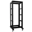 27U 4 Post Open Frame Network Server Rack 19" 17" Deep With 3 Pairs of L Rails