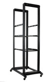 Raising Electronics 27U 4 Post Open Frame 19'' Server/Audio Networking Data Steel Rack Deep 17" with Fixed Shelves