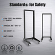 42U Movable 19" 2 Post Server Rack Open Frame Heavy Duty IT Network Data Server Rack