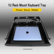 1U Rack Mount Sliding Keyboard Drawer 19" Keyboard Tray