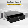 New 3U Drawer Rack Mount DJ 19'' Rack Case Equipment Deep Drawer 3Space Lockable