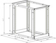 4 Post Server Rack - 15U Rack 4 Post Open Frame Server Rack Enclosure 19" Adjustable Depth Aluminum