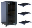 Wall Mounted Cabinet - Raising Electronics 15U Rack Wall Mount Network Server Cabinet Rack Enclosure Glass Door Lock 22.75" Depth With Fixed Shelves